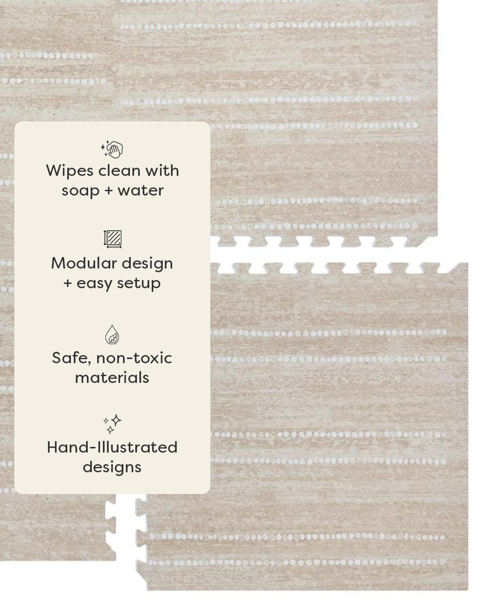 House of Noa toast-aspen soft cushioned surface ideal for tummy time