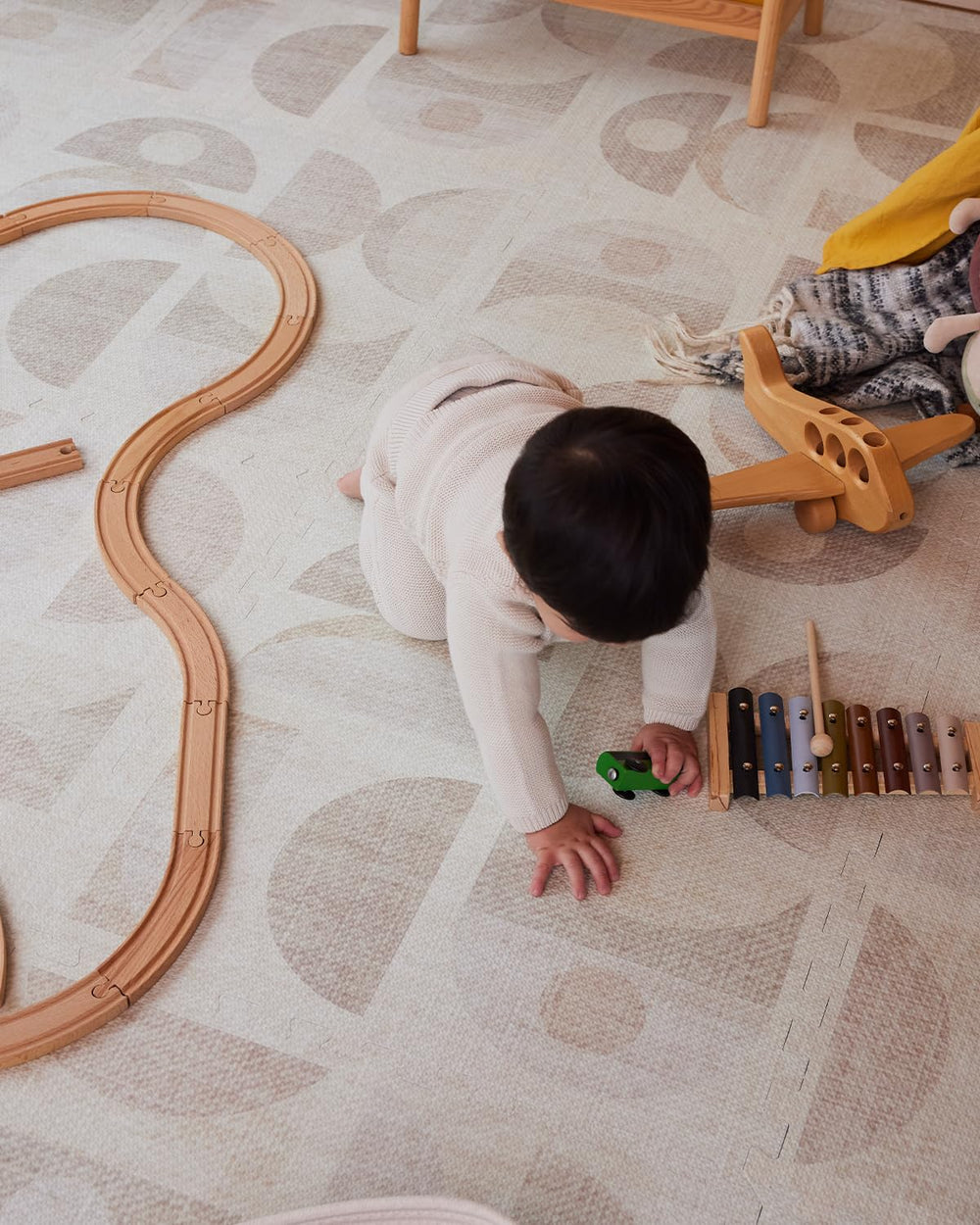House of Noa play mat surface wipe-clean for easy care.