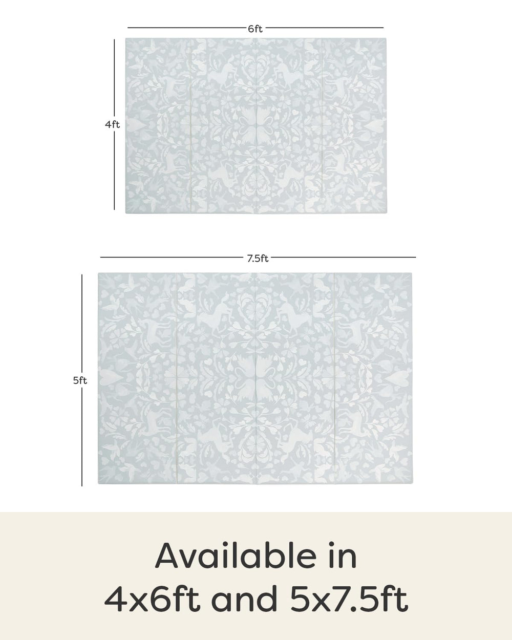 House of Noa foldable tumbling mat hand-illustrated cover adds kid-friendly style.