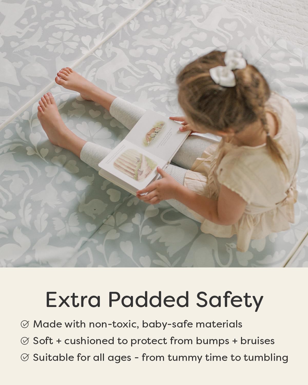 House of Noa foldable tumbling mat portable design ideal for travel and on-the-go play.