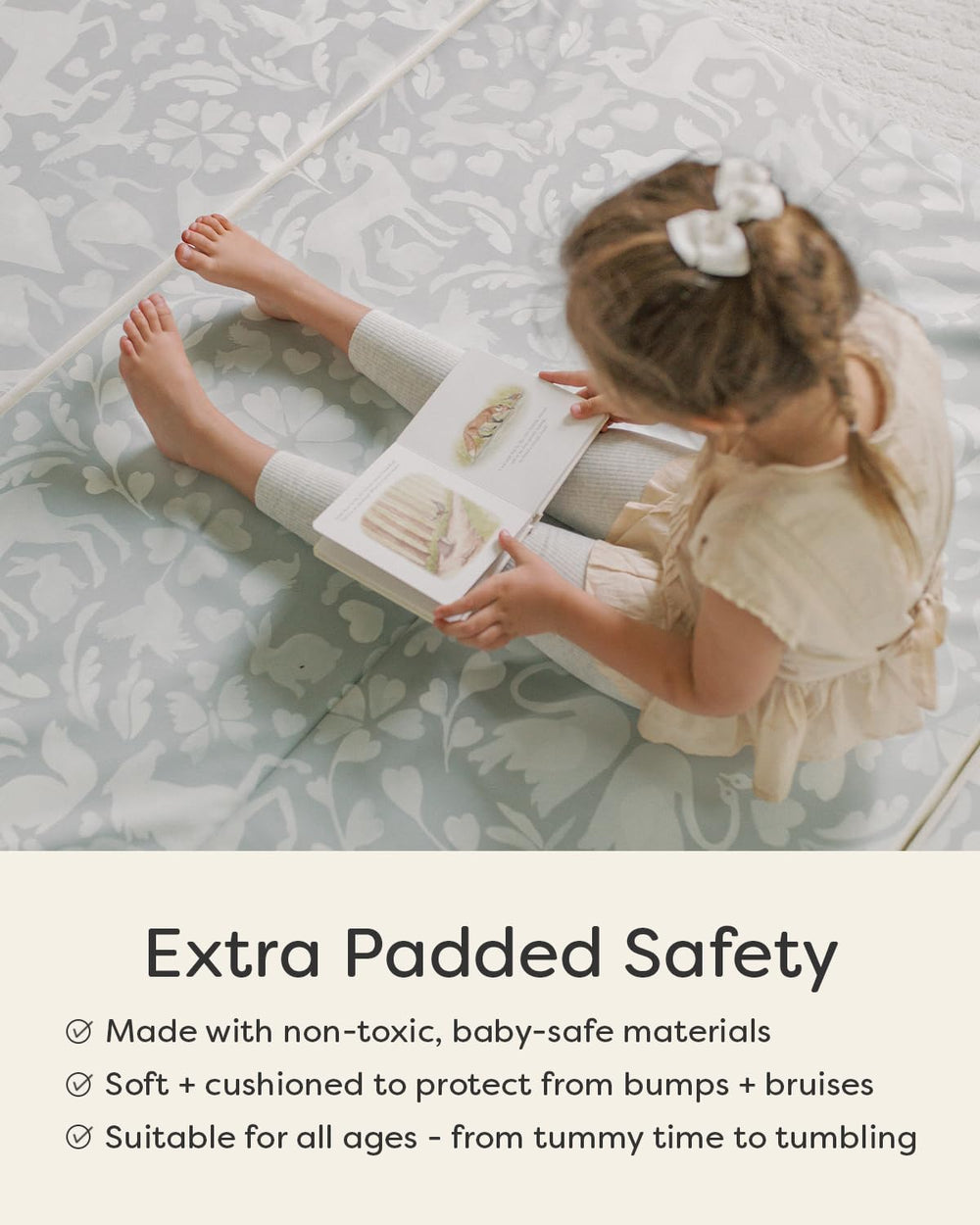 House of Noa foldable tumbling mat portable design ideal for travel and on-the-go play.