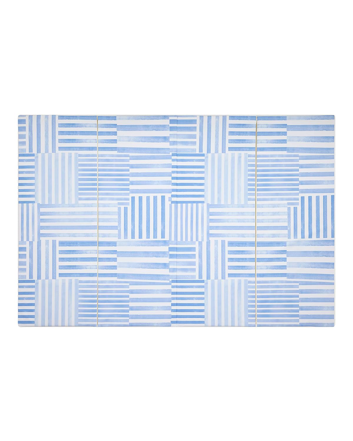 House of Noa Hadley foldable mat front view; Hadley French Blue offers a stylish, spacious play surface for babies