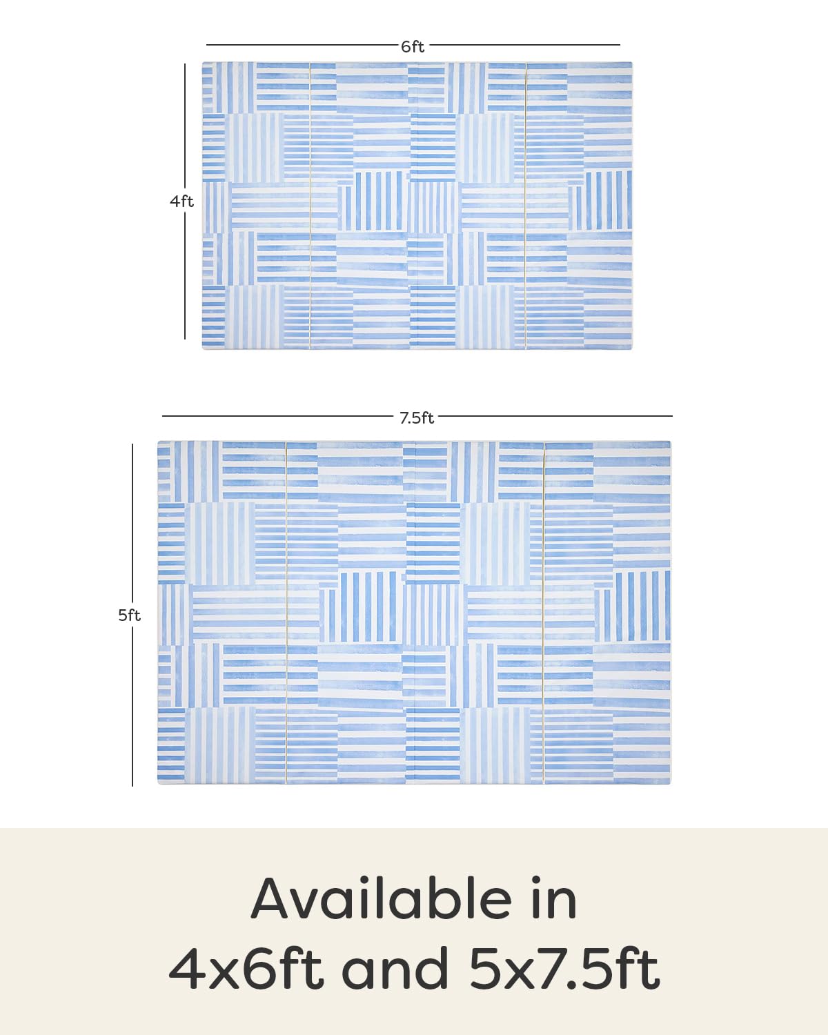House of Noa Hadley memory-foam closeup; cushioned surface for soft, secure baby play