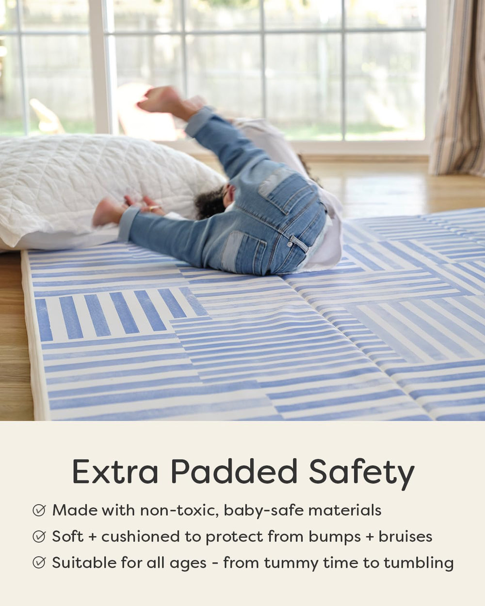 House of Noa Hadley water-resistant cover closeup; quick cleanups for busy families