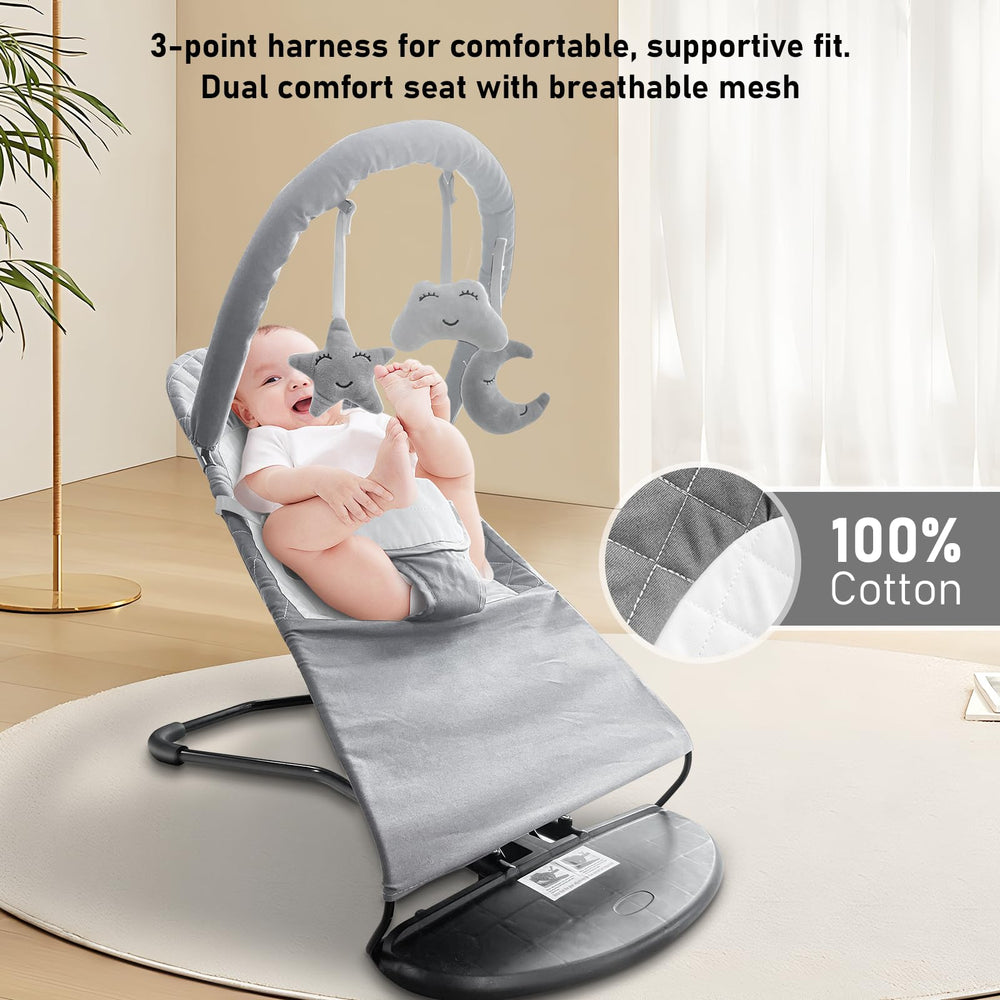 HOUSEHOLD WORLD baby bouncer cotton-cover-removable allows easy cleaning.