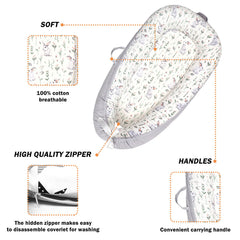 HOUSEYUAN cover with hidden zipper demonstrates easy detachment for machine washing.