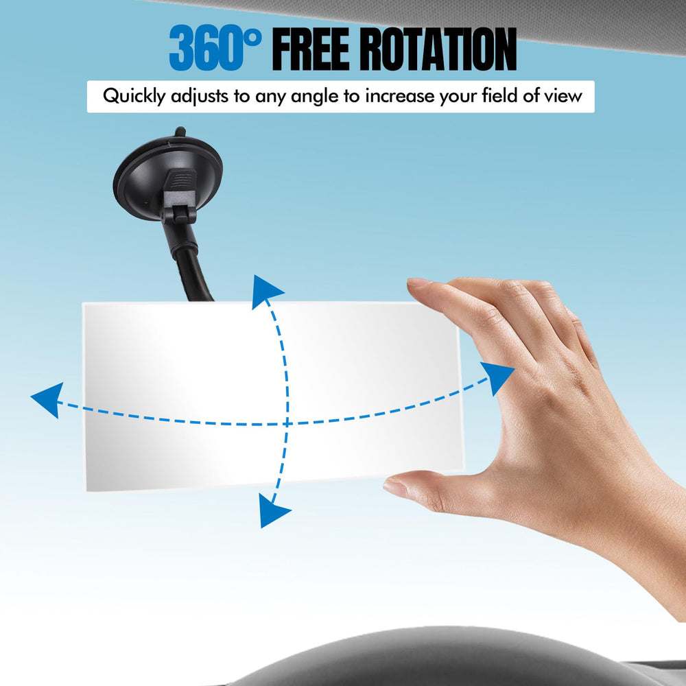 Hovom suction cup baby car mirror wide field reduces blind spots for safer drives.