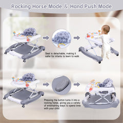 Howeemo baby walker bouncer mode grey offers gentle bouncing for soothing play