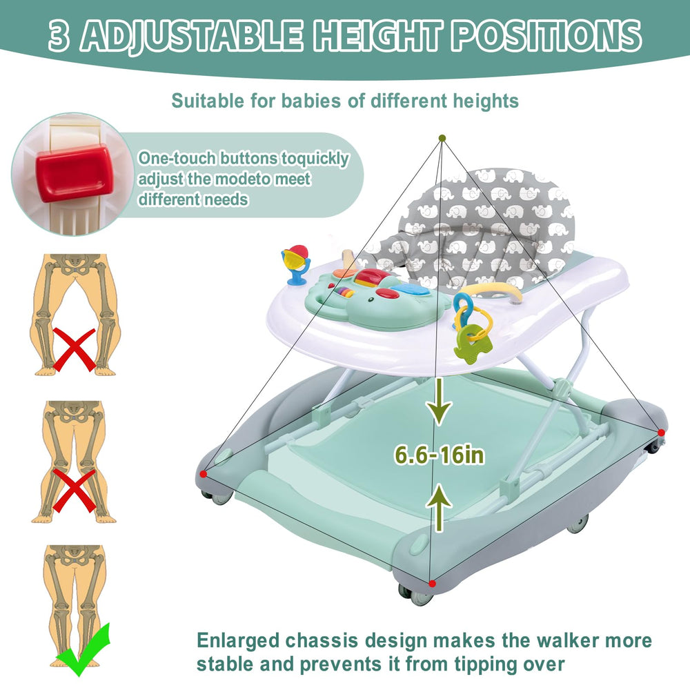 Howeemo baby walker activity panel with music and shapes for learning