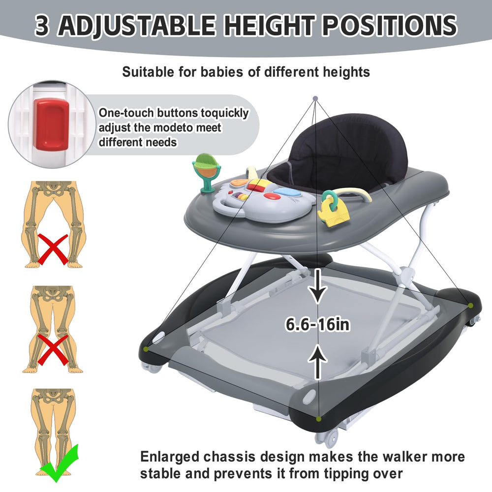Howeemo safety features with triangular chassis and non-slip mat for stability.