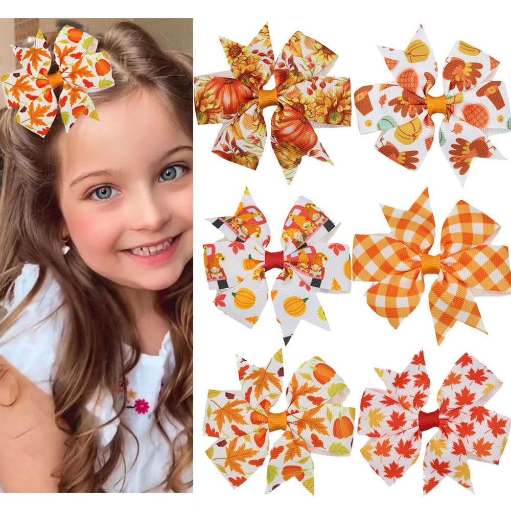 HOXIEYA autumn maple leaf hair clip with pumpkin design—festive fall style and secure non-slip grip.