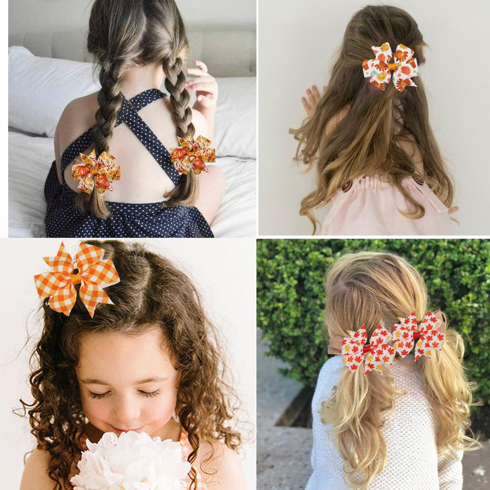 HOXIEYA maple leaf hair clip shows vibrant yellow orange tones for cheerful wear.