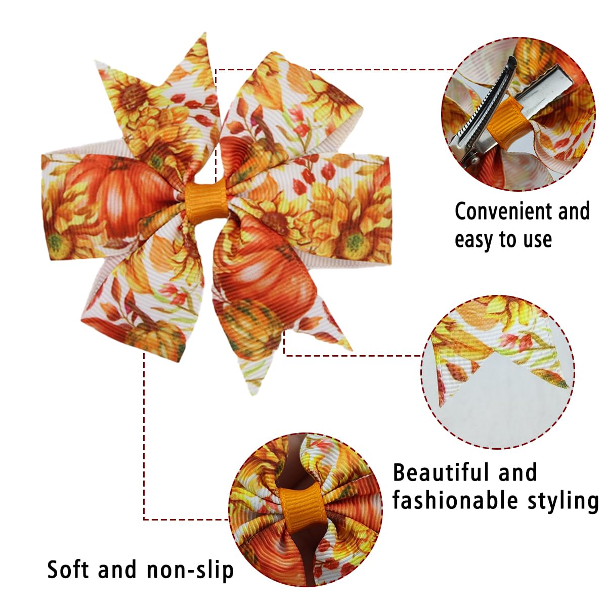 HOXIEYA fall hair clip features durable alloy and alligator clip for secure hold.