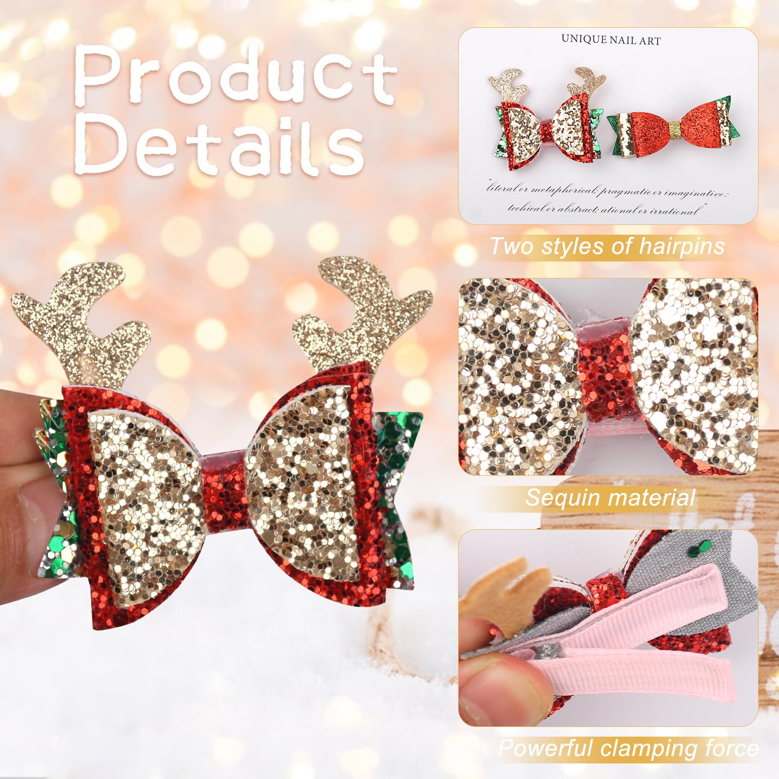HOXIEYA lightweight christmas bow highlights comfortable all-day wear during parties