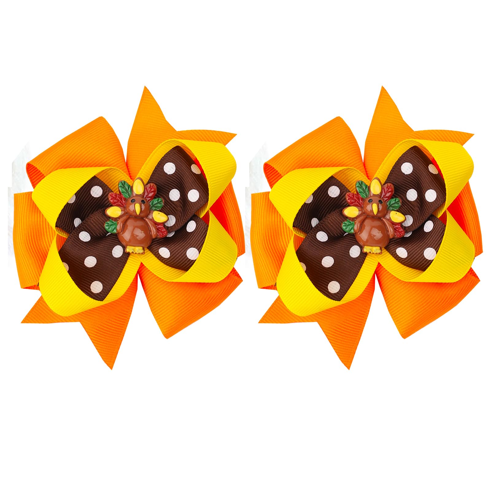 HOXIEYA turkey hair bow clip adds festive flair to little hairstyles