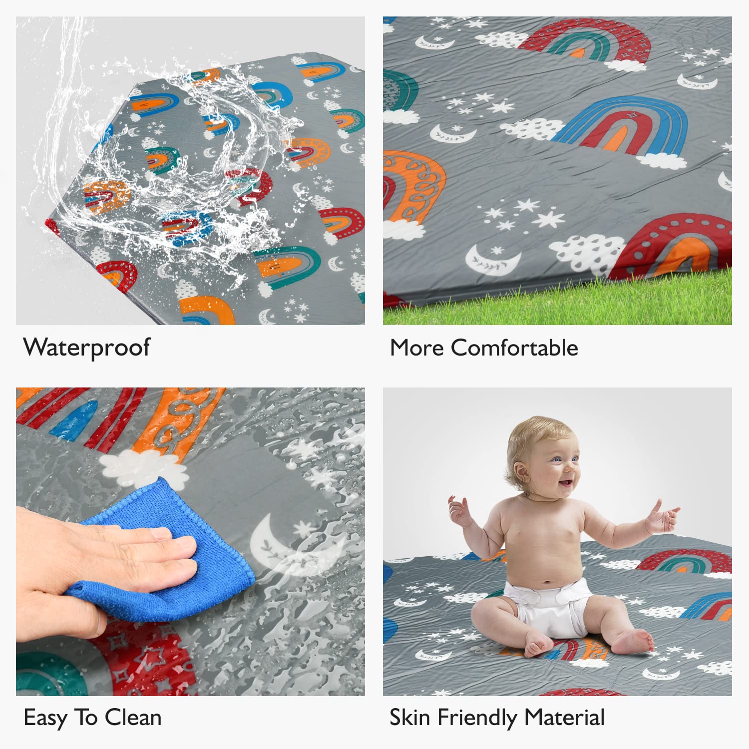 Hoybell hexagon playpen mat with carry case ready for portable indoor/outdoor use.