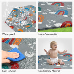 Hoybell hexagon playpen mat with carry case ready for portable indoor/outdoor use.