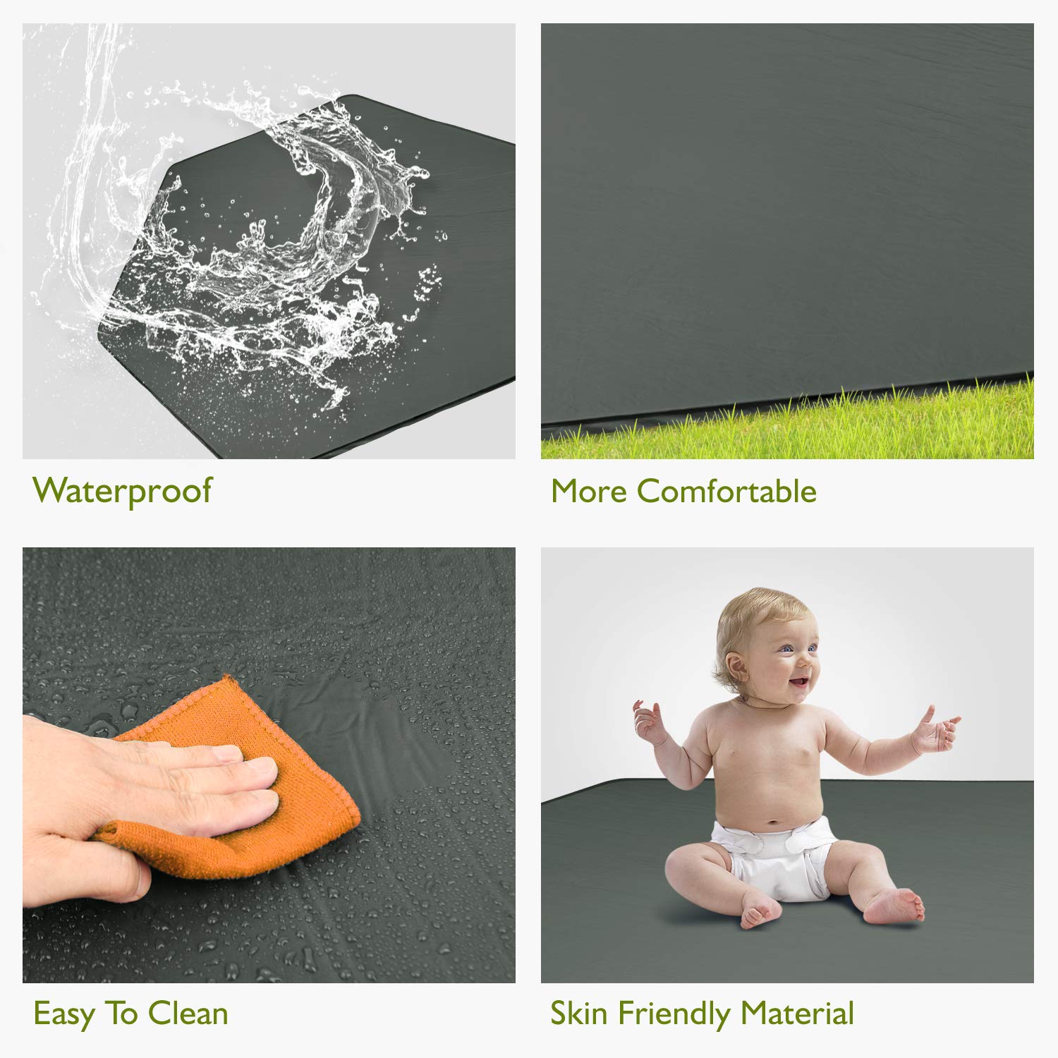 Hoybell hexagon playpen mat skin-friendly surface for baby play.