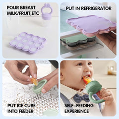 HOYEHOLA breast milk feeder emphasizing small holes for controlled texture and safer feeding.