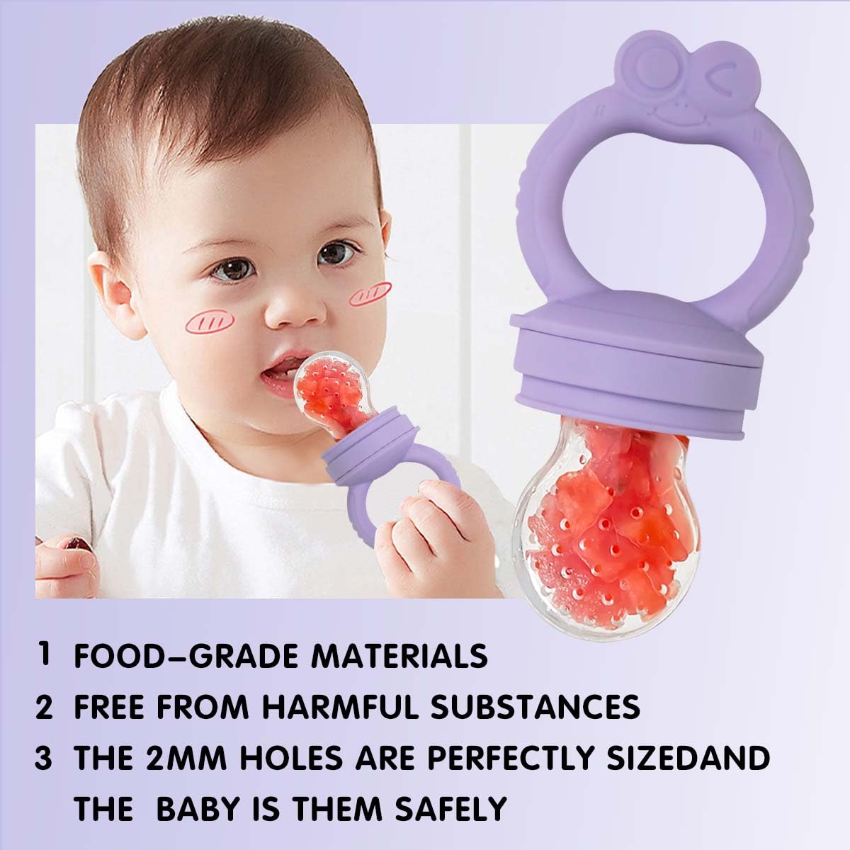 HOYEHOLA food-feeder-small-holes ensures safe, small bite portions