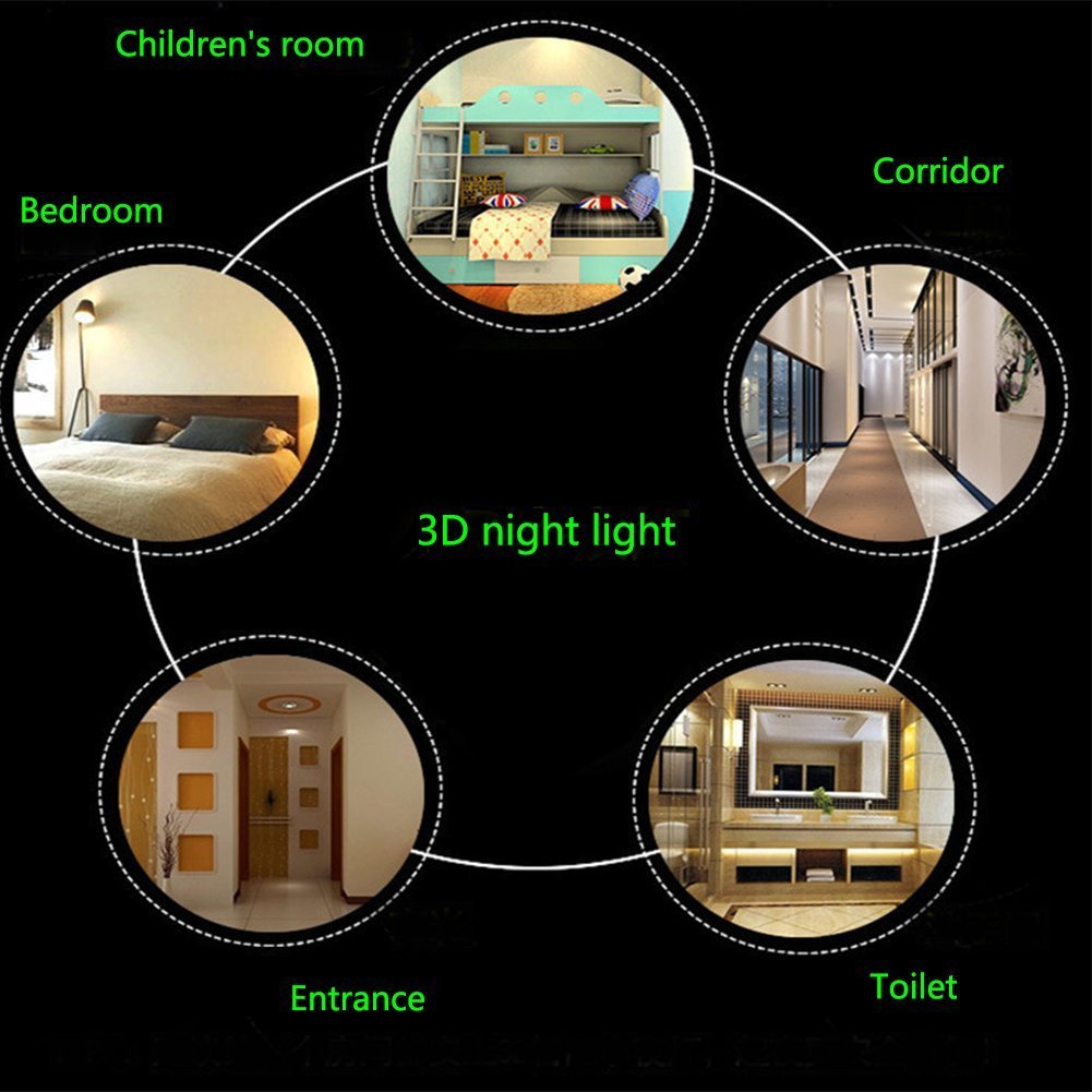 HPBN8 birthday party desk decor night light with color