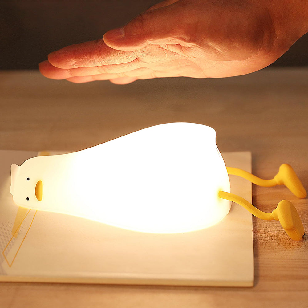 Hpewi Duck Night Light front view showing gentle glow for bedtime routines
