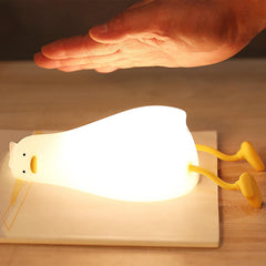 Hpewi Duck Night Light front view showing gentle glow for bedtime routines