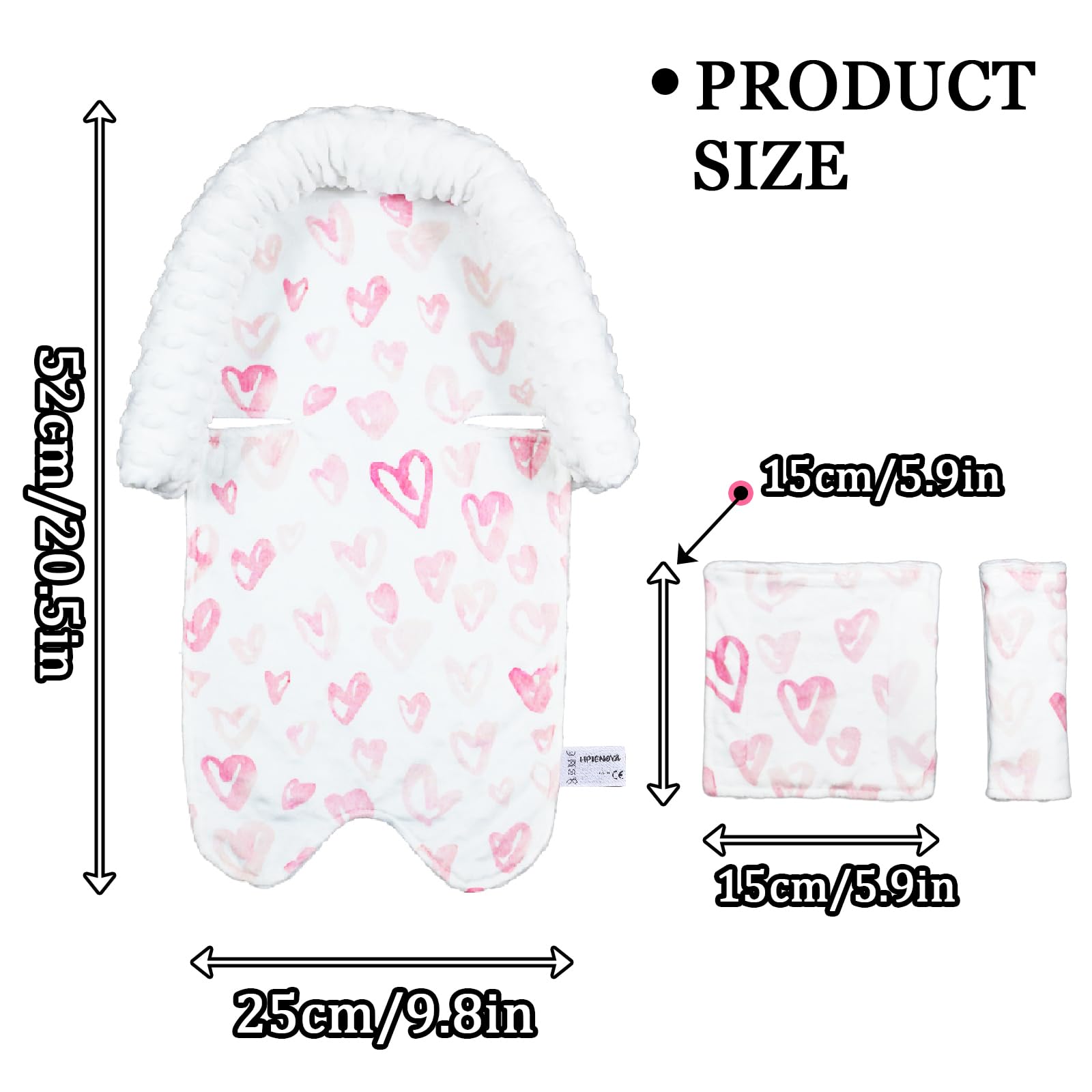 HPIENOYA soft dotted fabric closeup highlights skin-friendly, gentle touch.