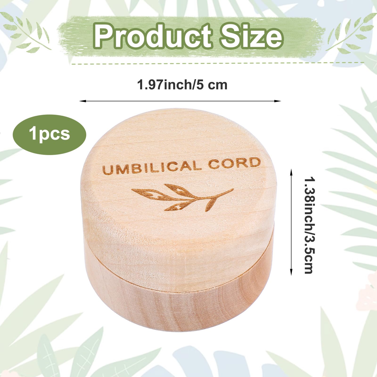 Hpmjz Baby keepsake tooth box in beech wood stores first teeth securely.