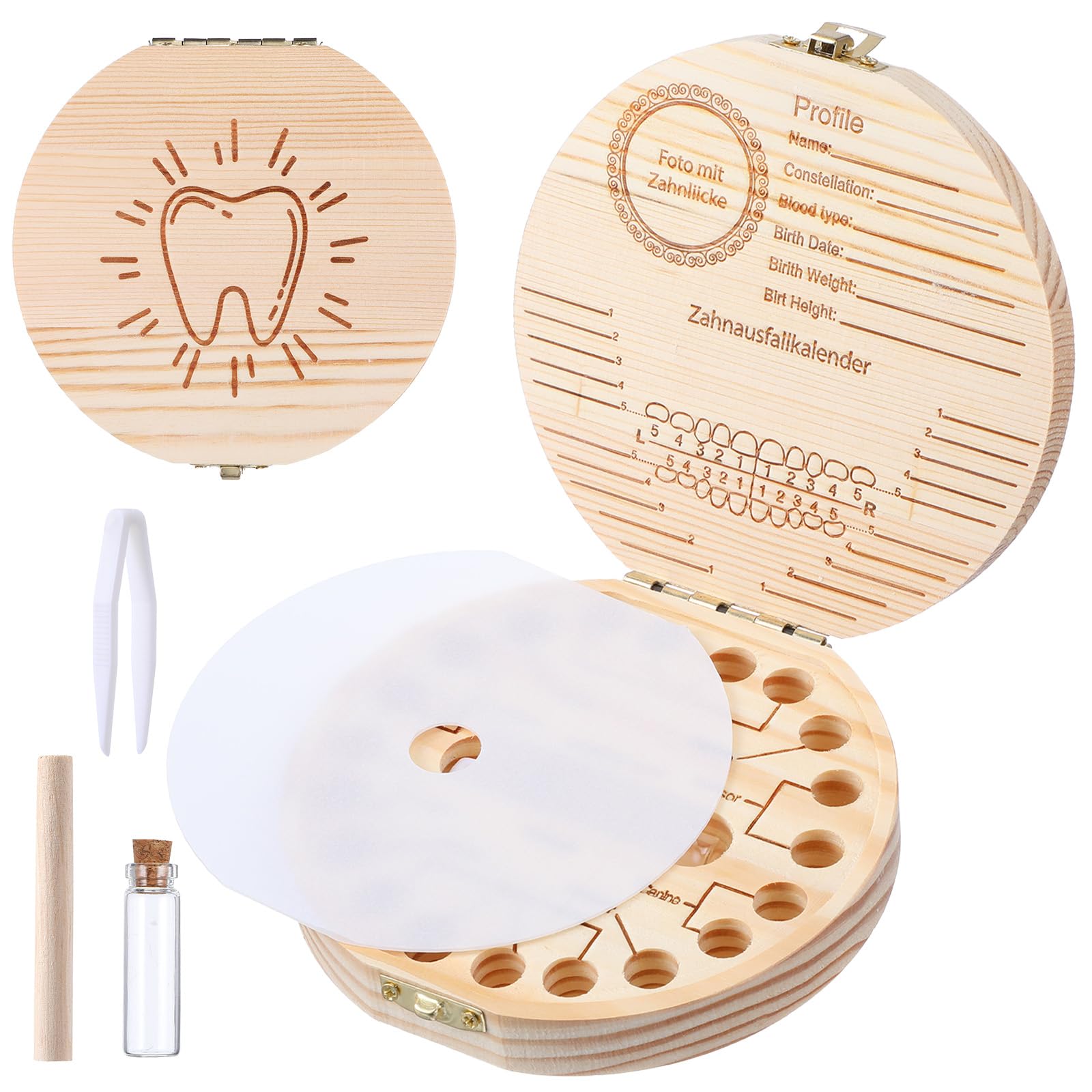 Hpmjz Tooth Fairy Box by the pillow, encouraging bedtime memory moments.