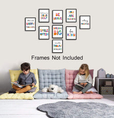 HPNIUB inspirational-quote minimalist-typography provides a modern focal point for kids' spaces.