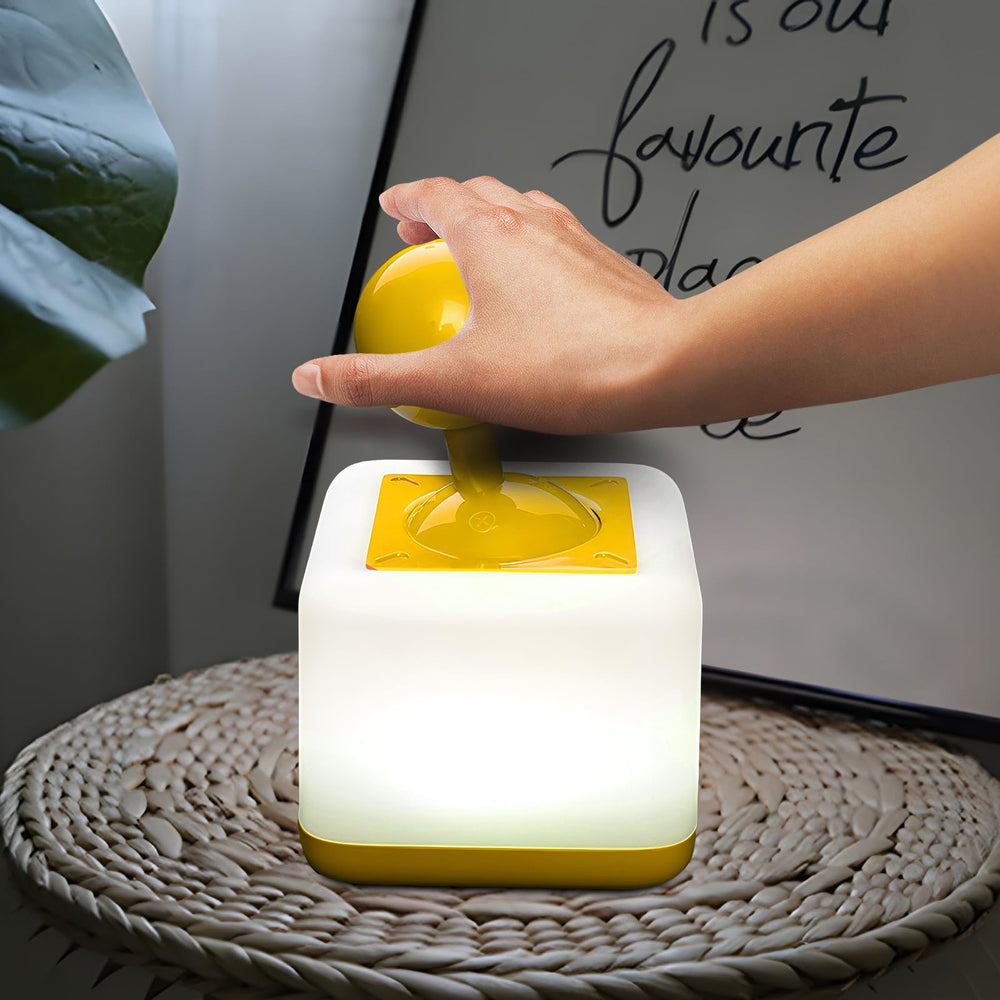 HPYDIY Night Light Rocker Yellow color on bedside table.