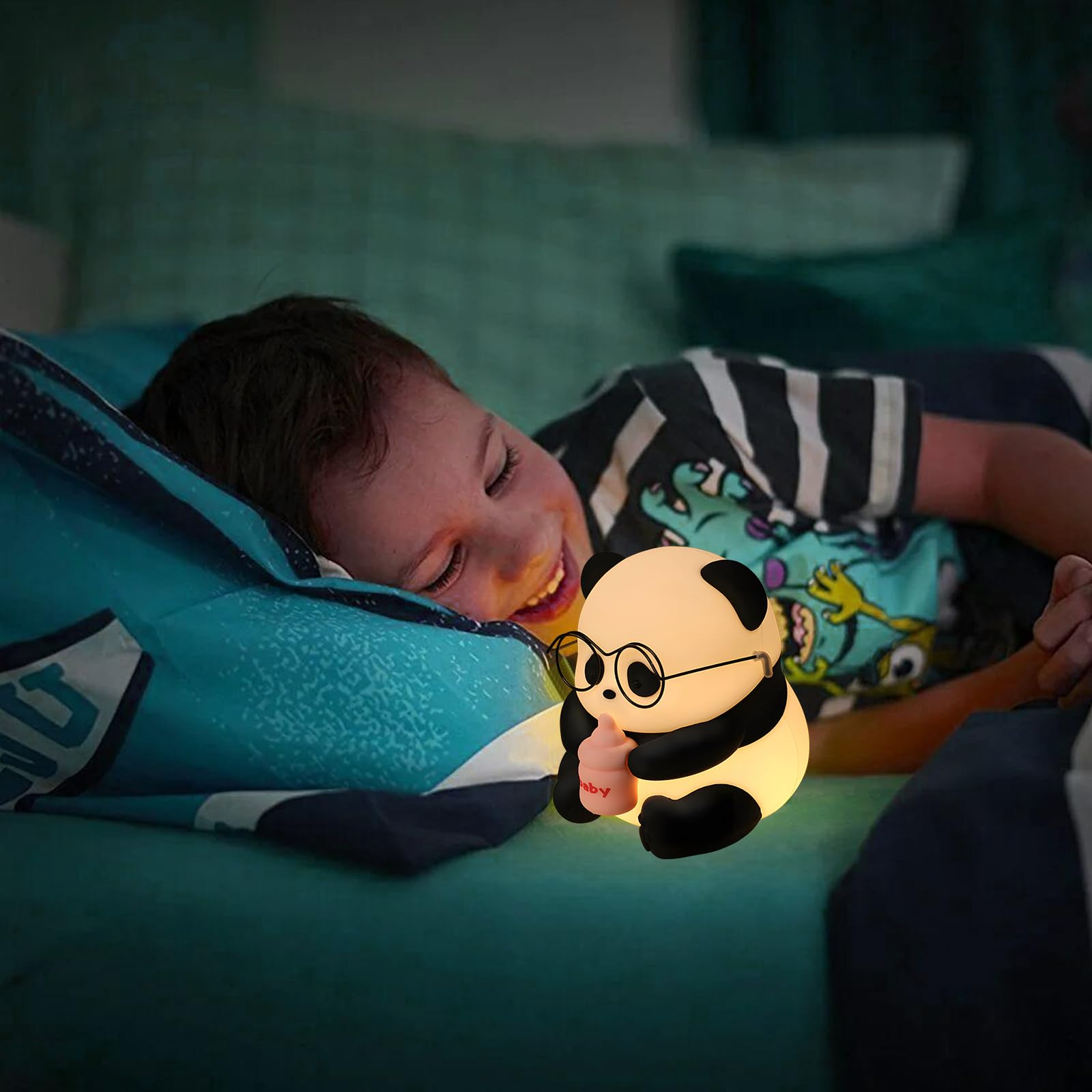 HPYDIY panda night light 30-minute timer saves battery while settling in