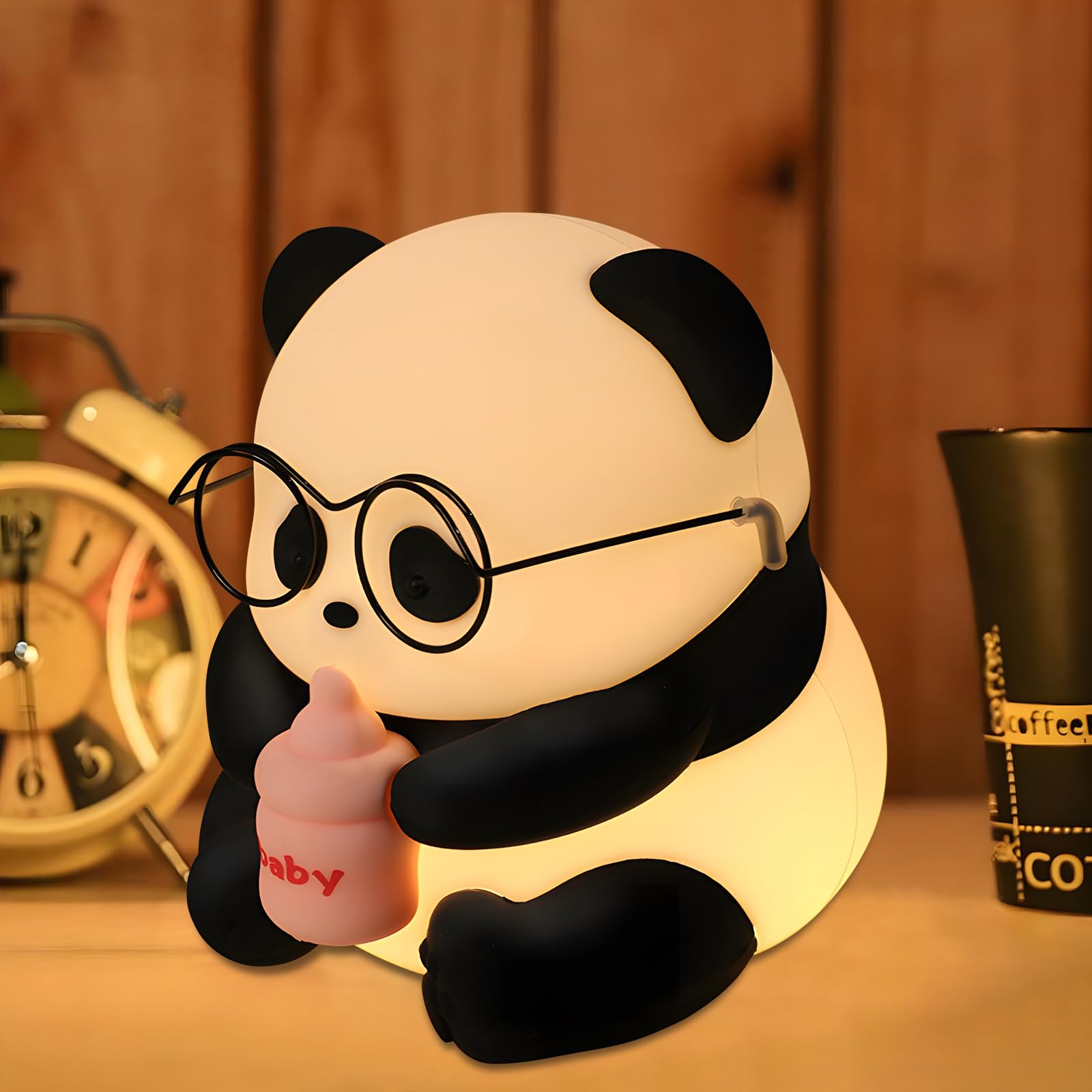HPYDIY panda night light with soft silicone finish for nursery ambience