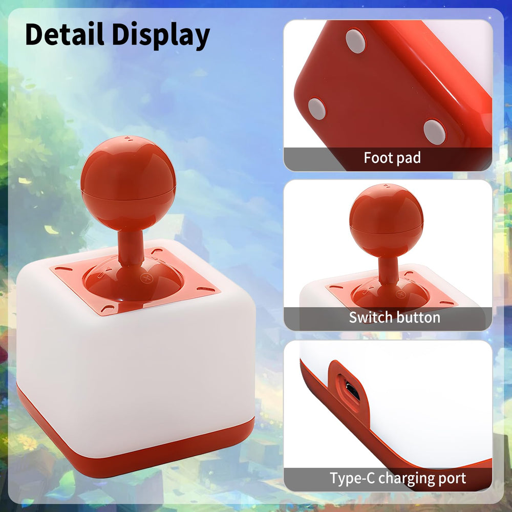 HPYDIY Rocker Night Light Red joystick-inspired design enables quick nighttime adjustments.