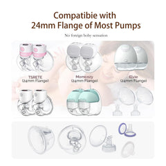 Hranio 21mm flange insert compatibility with 24mm shields broadens pump options.