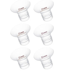 Hranio 21mm flange insert six-pack shown for comfortable pumping compatibility.