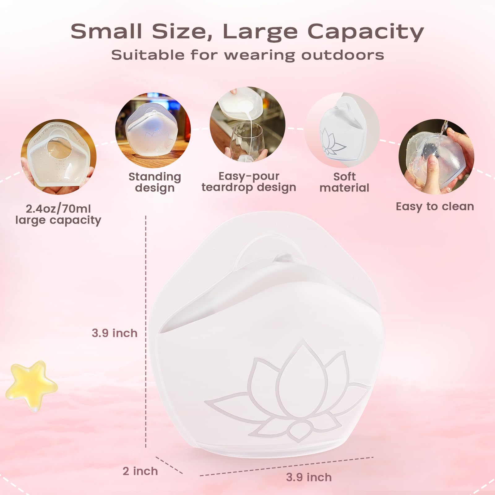 Hranio BPA-free silicone material soft and flexible for gentle wear.