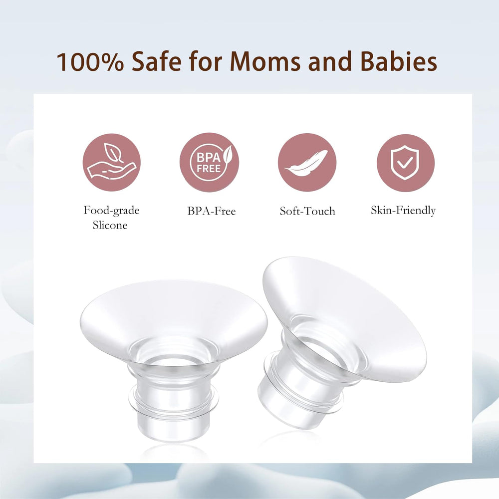 Hranio BPA-free material closeup emphasizes safe silicone contact with breast milk.