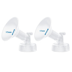 Hranio 17mm flange pair for Spectrum S1/S2 compatibility and comfortable pumping