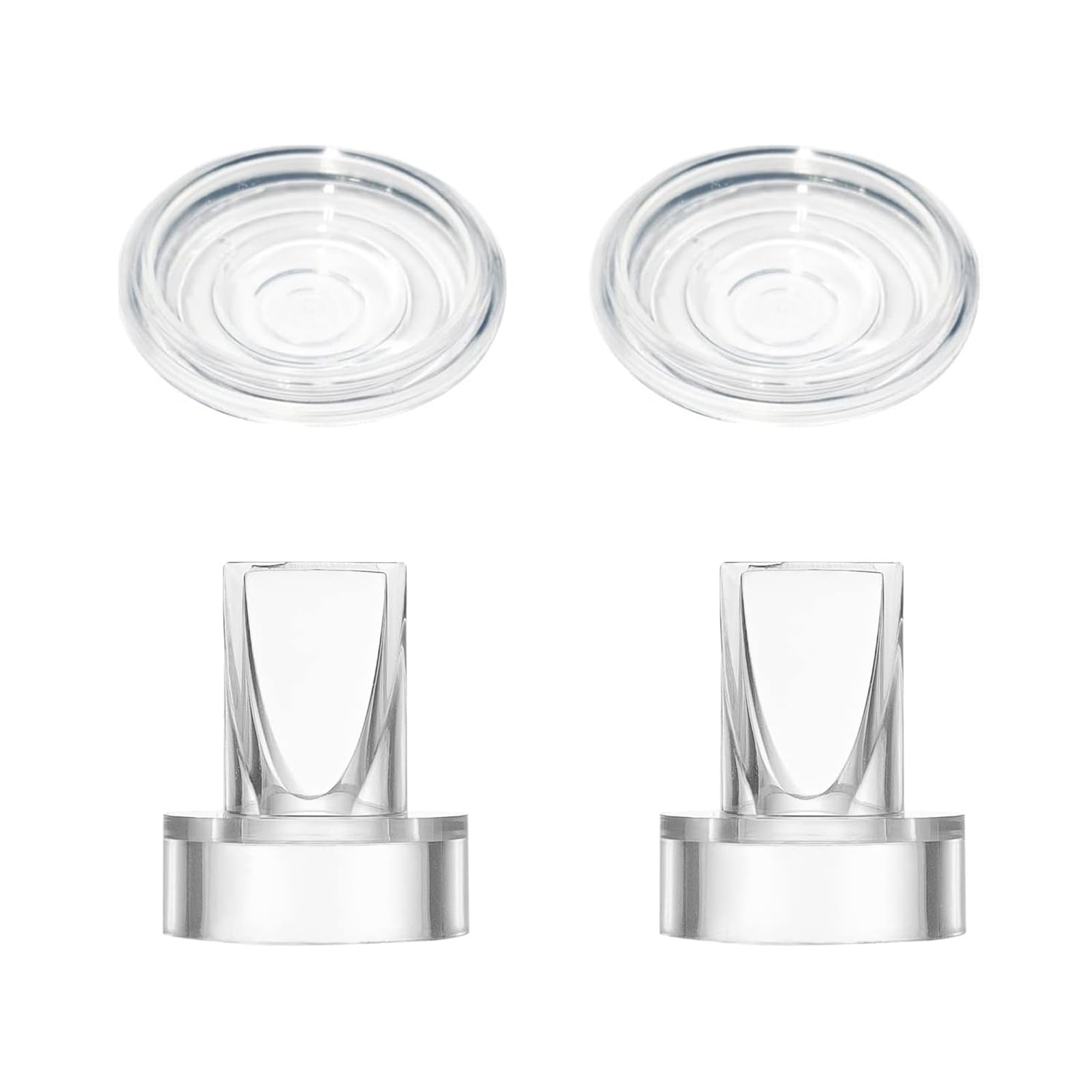 Hranio duckbill valve with milk-flow control for wearable pumps.