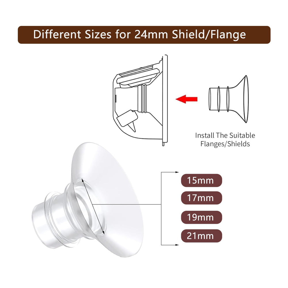 Hranio easy-clean flange inserts shown ready for quick sanitation after use.