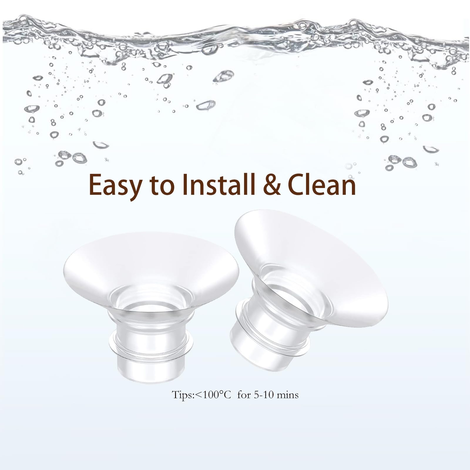 Hranio easy-cleaning replacement parts usable with warm soapy water after each session
