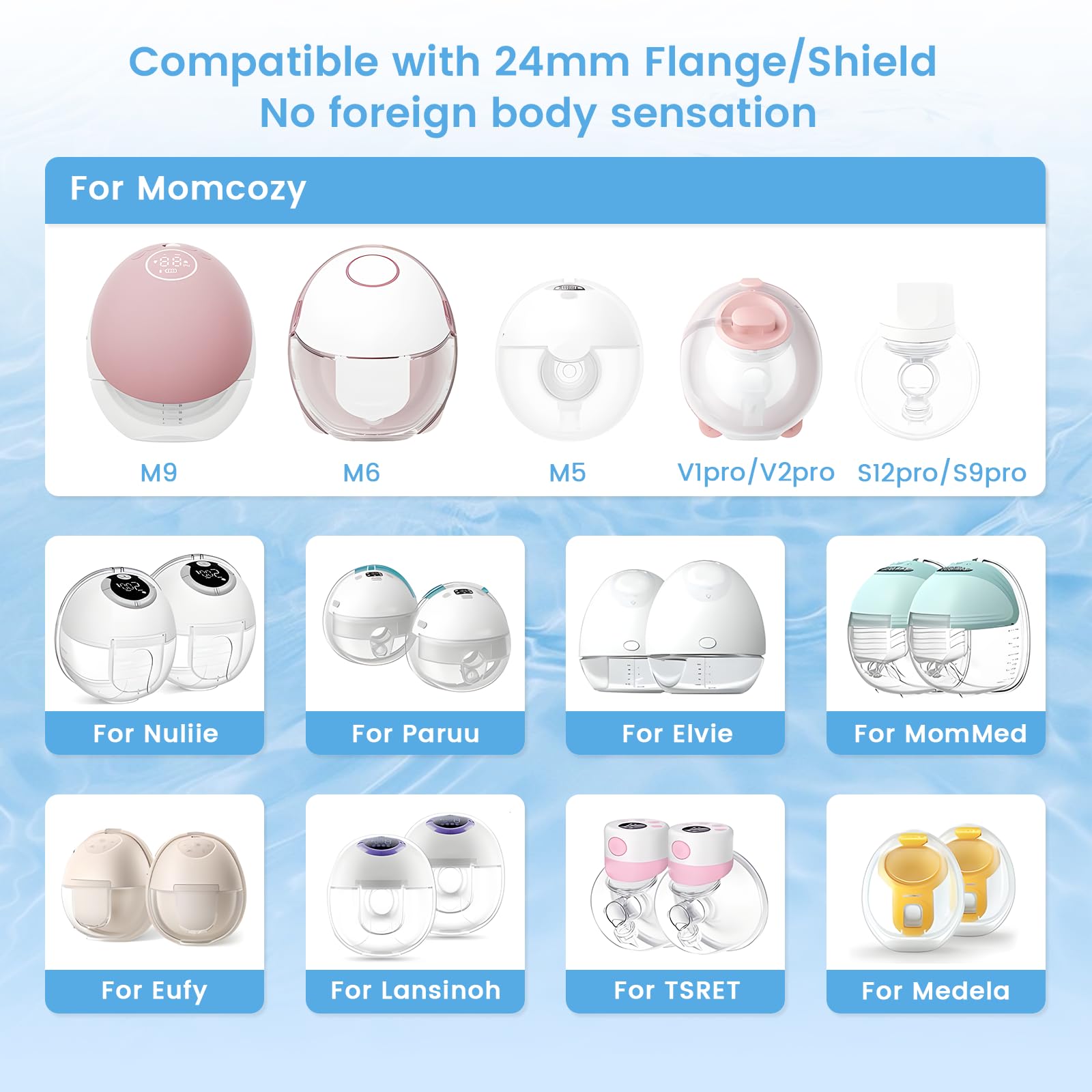 Hranio flange insert 21mm; food-grade silicone for gentle skin contact.
