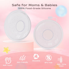 Hranio milk collectors in-bra use demonstrates portable nursing aid.