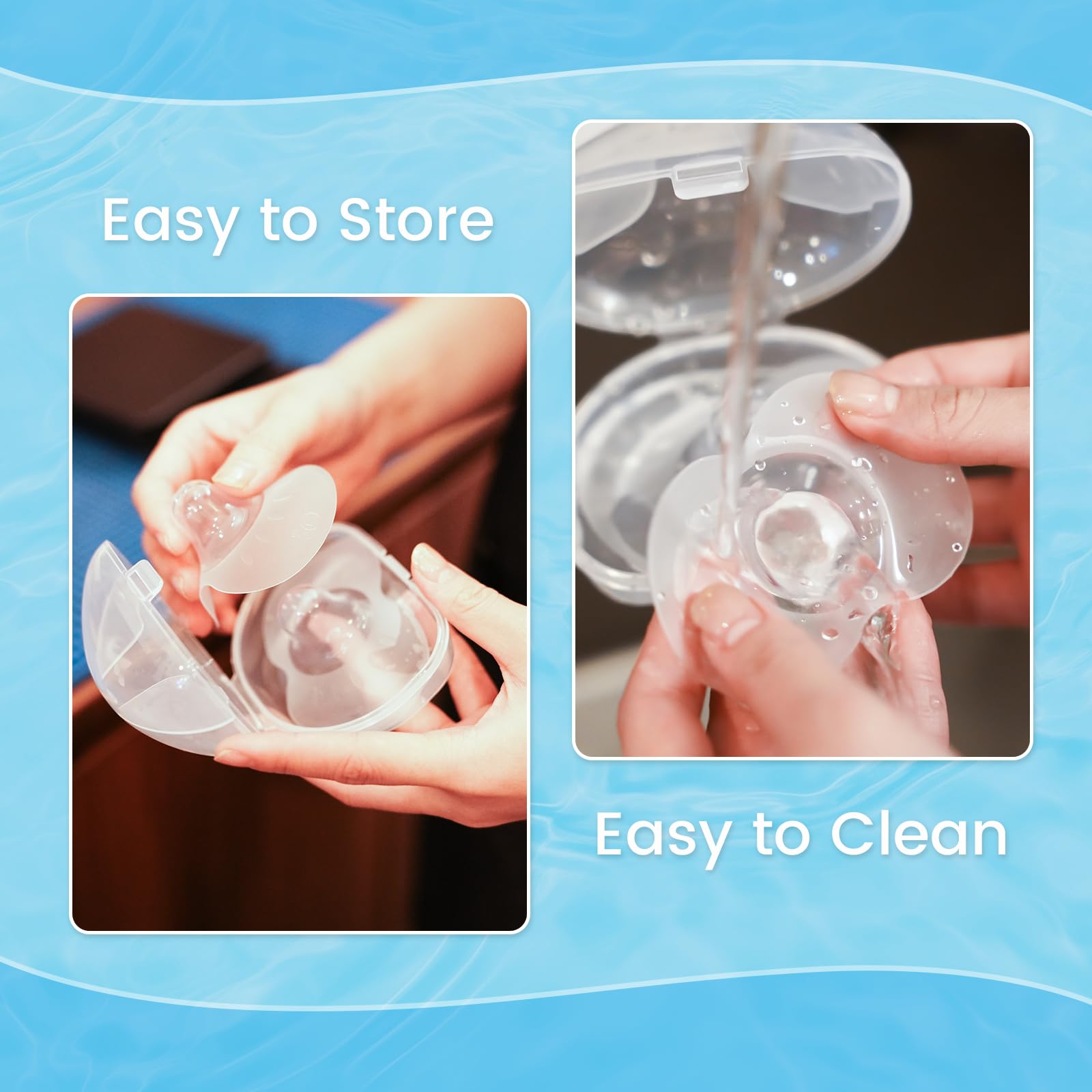 Hranio nipple shield comes with a clear case for safe storage