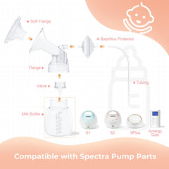 Hranio silicone breast pump parts close-up, BPA-free and skin-friendly.