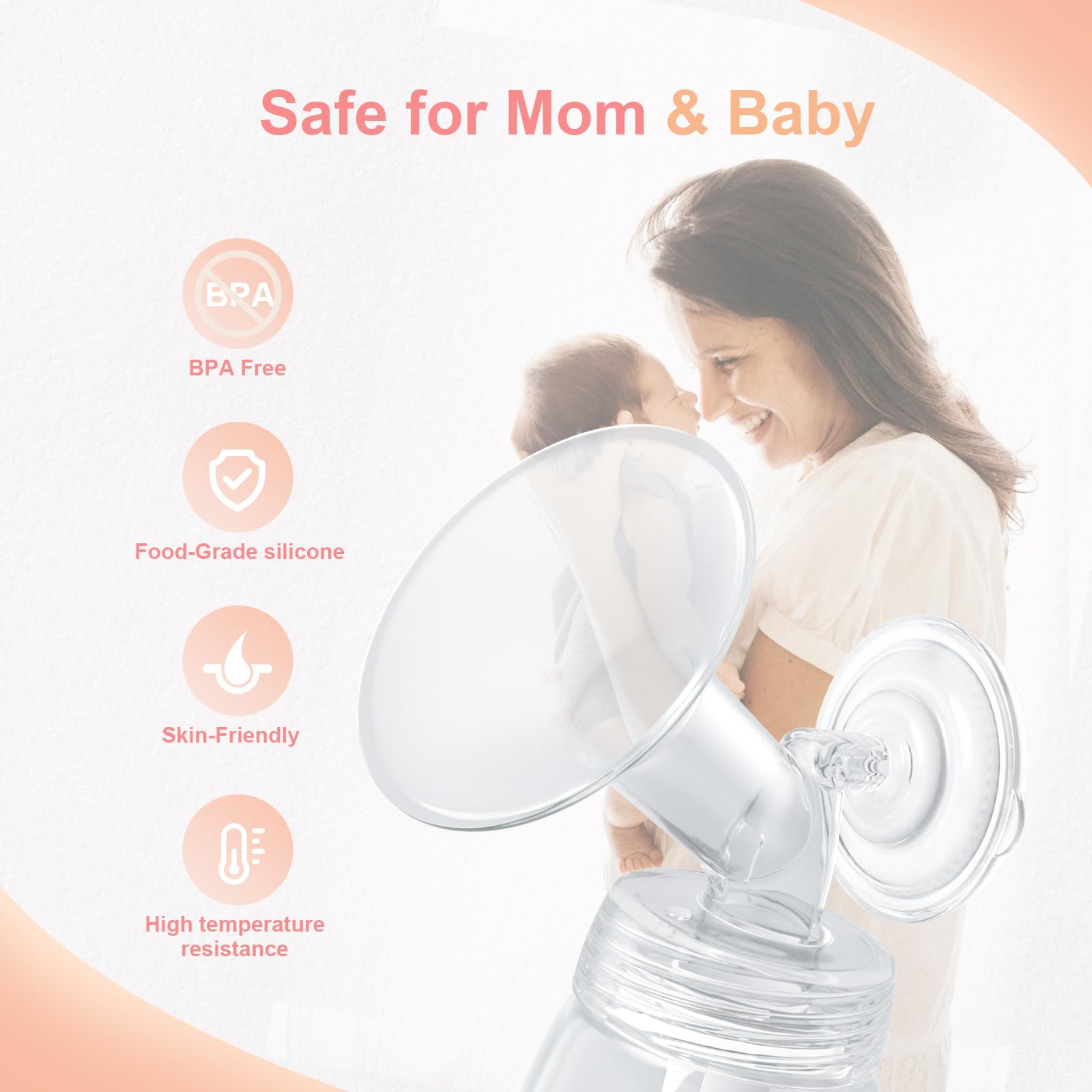 Hranio silicone 19mm flange for gentle, skin-friendly use.