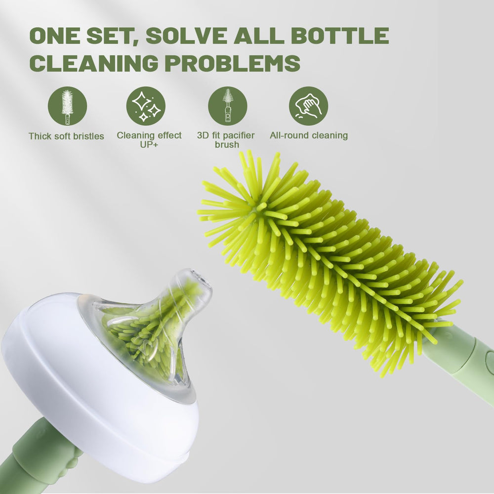 Hranio silicone pacifier brush fits curved nipples