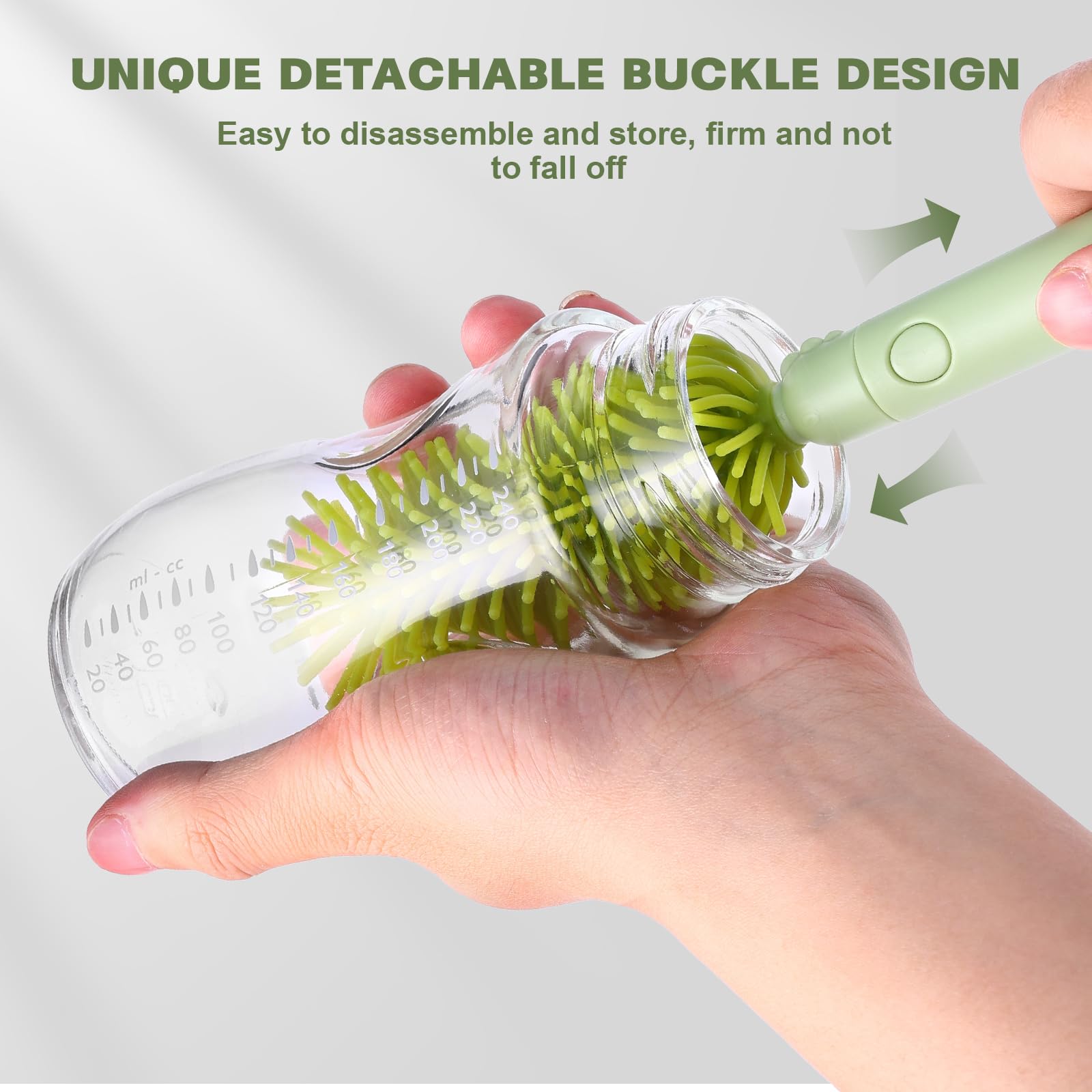 Hranio slim straw brush reaches narrow openings